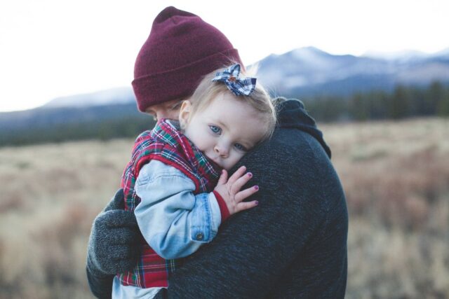 Family showing happy mother and child.